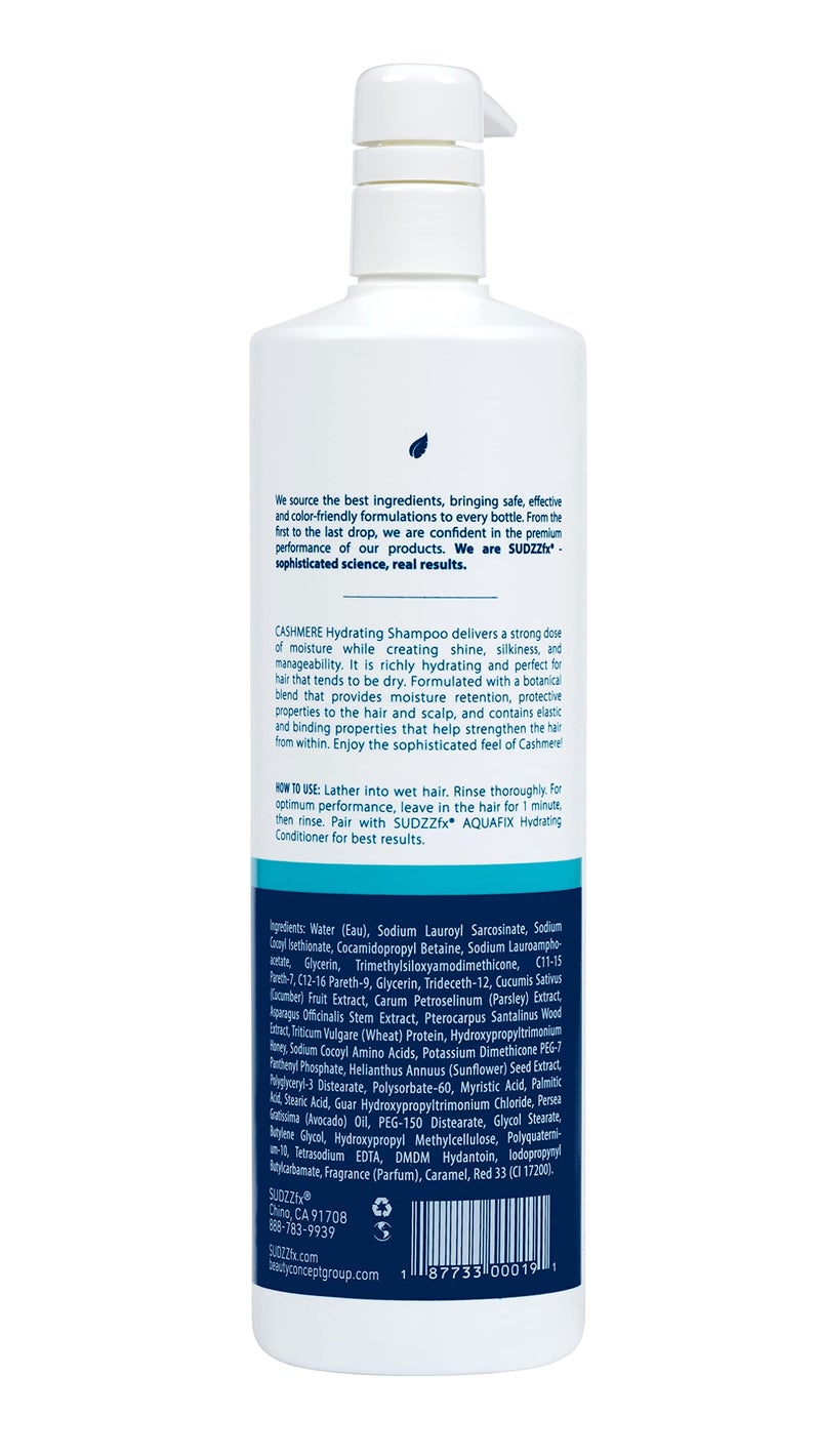 SUDZZFX Cashmere Hydrating Shampoo, 34 fl oz - Hair Growth Shampoo - Color Safe, Sulfate Free, Paraben Free, and moisturizing for Dry Hair Men and Women - Image 2